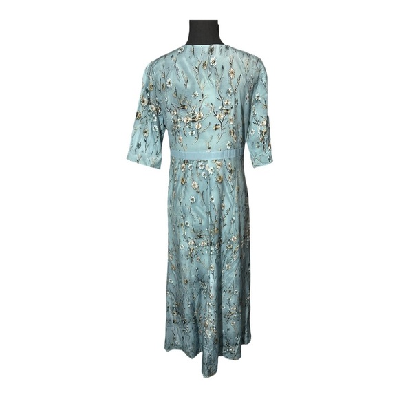 NWT Blue Women’s Dress with Floral Print. 
Fairycore Cottage Core Boho - Picture 3 of 6